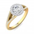FlyerFit® 14K Yellow and 14K White Gold Split Shank Engagement Ring