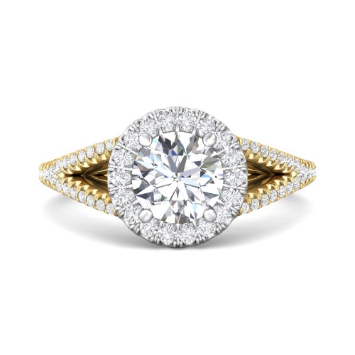 FlyerFit&reg; 14K Yellow and 14K White Gold Vintage Engagement Ring