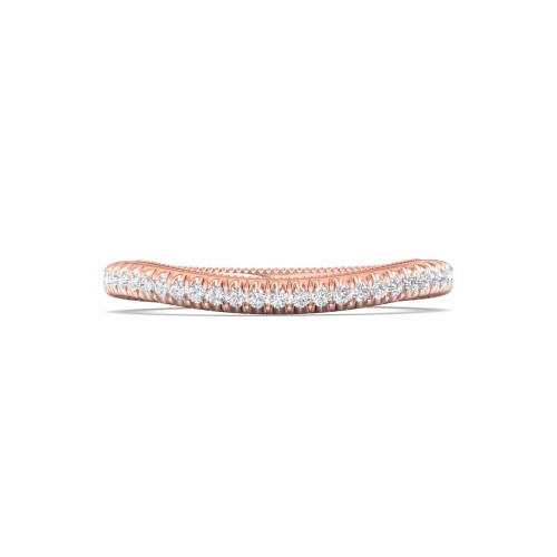 FlyerFit&reg; 14K Pink Gold Vintage Wedding Band