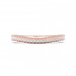 FlyerFit® 18K Pink Gold Micropave Cutdown Wedding Band