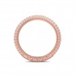 FlyerFit® 18K Pink Gold Micropave Cutdown Wedding Band