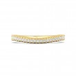 FlyerFit® 14K Yellow Gold Micropave Cutdown Wedding Band