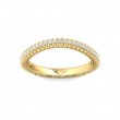 FlyerFit® 14K Yellow Gold Micropave Cutdown Wedding Band