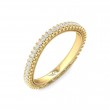 FlyerFit® 14K Yellow Gold Micropave Cutdown Wedding Band