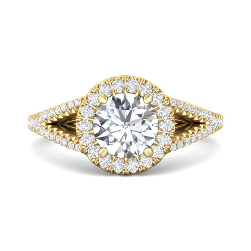 FlyerFit&reg; 14K Yellow Gold Vintage Engagement Ring
