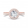 FlyerFit® 18K Pink Gold Vintage Engagement Ring