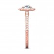 FlyerFit® 18K Pink Gold Vintage Engagement Ring
