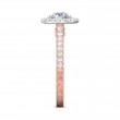 FlyerFit® 18K Pink Gold Shank And White Gold Top Vintage Engagement Ring