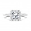 FlyerFit® Platinum Micropave Halo Engagement Ring