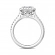 FlyerFit® Platinum Micropave Halo Engagement Ring