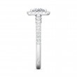 FlyerFit® Platinum Micropave Halo Engagement Ring