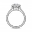 FlyerFit® Platinum Vintage Engagement Ring