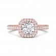FlyerFit® 14K Pink Gold Vintage Engagement Ring