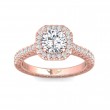 FlyerFit® 14K Pink Gold Vintage Engagement Ring
