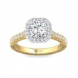 FlyerFit® 14K Yellow and 14K White Gold Vintage Engagement Ring
