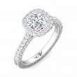 FlyerFit® Platinum Vintage Engagement Ring