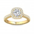 FlyerFit® 14K Yellow Gold Vintage Engagement Ring