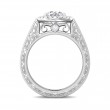 FlyerFit® 14K White Gold Vintage Engagement Ring
