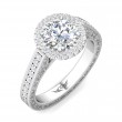 FlyerFit® 14K White Gold Vintage Engagement Ring