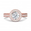 FlyerFit® 14K Pink Gold Vintage Engagement Ring
