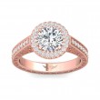 FlyerFit® 14K Pink Gold Vintage Engagement Ring