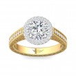 FlyerFit® 14K Yellow and 14K White Gold Vintage Engagement Ring
