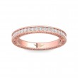 FlyerFit® 18K Pink Gold Vintage Wedding Band
