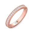 FlyerFit® 18K Pink Gold Vintage Wedding Band