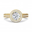 FlyerFit® 14K Yellow Gold Vintage Engagement Ring