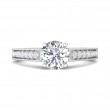 FlyerFit® 18K White Gold Micropave Engagement Ring