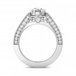FlyerFit® 18K White Gold Micropave Engagement Ring