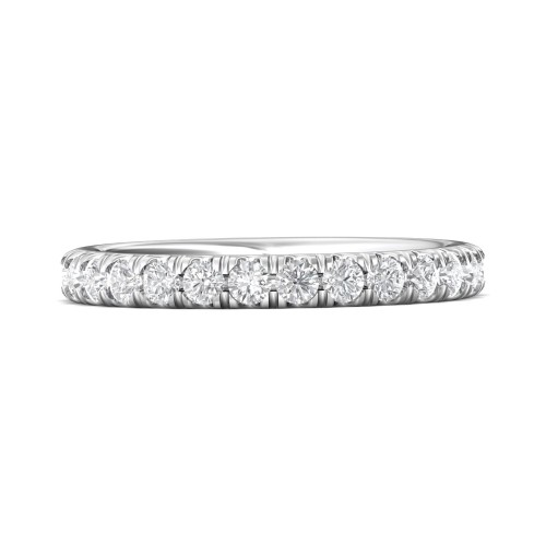 FlyerFit&reg; Platinum Micropave Cutdown Wedding Band