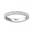 FlyerFit® Platinum Micropave Cutdown Wedding Band