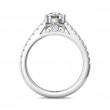FlyerFit® 14K White Gold Micropave Engagement Ring