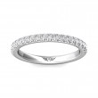 FlyerFit® 18K White Gold Micropave Cutdown Wedding Band