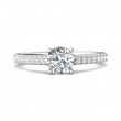 FlyerFit® 18K White Gold Micropave Engagement Ring