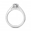 FlyerFit® 18K White Gold Micropave Engagement Ring