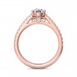 FlyerFit® 18K Pink Gold Micropave Engagement Ring