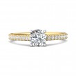 FlyerFit® 14K Yellow and 14K White Gold Micropave Engagement Ring