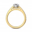 FlyerFit® 14K Yellow and 14K White Gold Micropave Engagement Ring