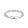 FlyerFit® Platinum Micropave Cutdown Wedding Band