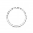 FlyerFit® Platinum Micropave Cutdown Wedding Band