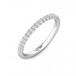 FlyerFit® Platinum Micropave Cutdown Wedding Band