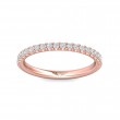 FlyerFit® 18K Pink Gold Micropave Cutdown Wedding Band