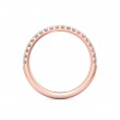 FlyerFit® 18K Pink Gold Micropave Cutdown Wedding Band