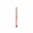 FlyerFit® 18K Pink Gold Micropave Cutdown Wedding Band