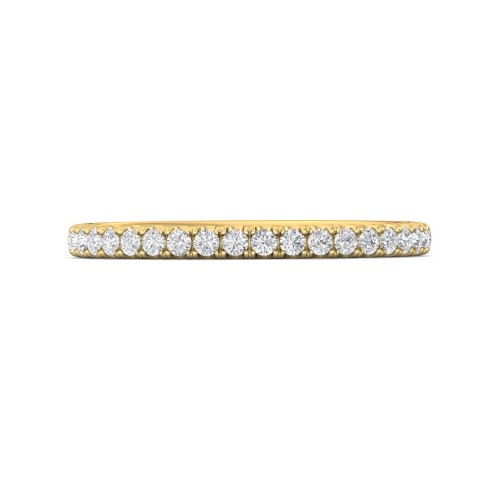 FlyerFit&reg; 14K Yellow Gold Micropave Cutdown Wedding Band
