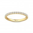 FlyerFit® 14K Yellow Gold Micropave Cutdown Wedding Band
