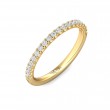 FlyerFit® 14K Yellow Gold Micropave Cutdown Wedding Band