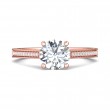 FlyerFit® 14K Pink Gold Micropave Engagement Ring